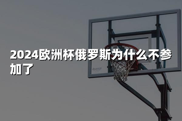 2024欧洲杯俄罗斯为什么不参加了