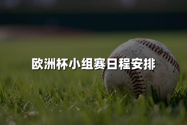 欧洲杯小组赛日程安排