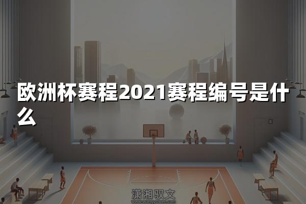 欧洲杯赛程2021赛程编号是什么