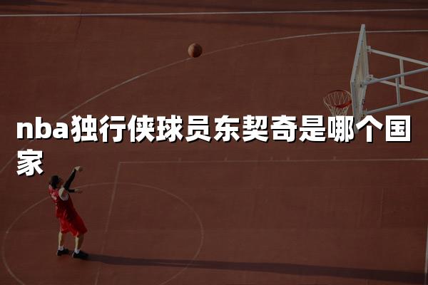 nba独行侠球员东契奇是哪个国家