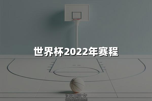 世界杯2022年赛程