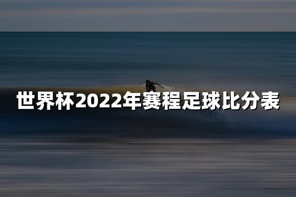 世界杯2022年赛程足球比分表