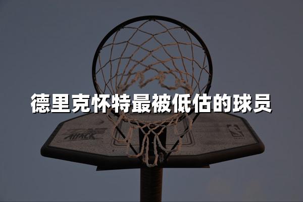 德里克怀特最被低估的球员