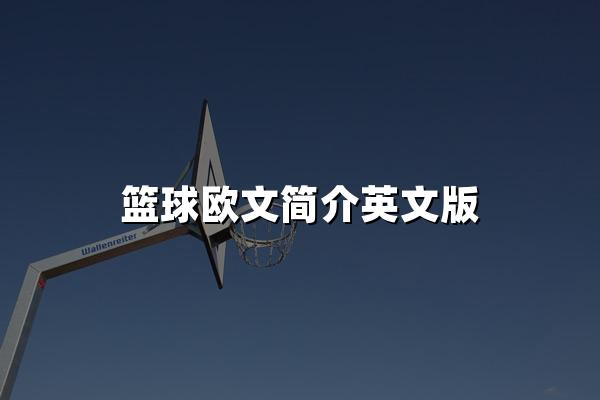 篮球欧文简介英文版