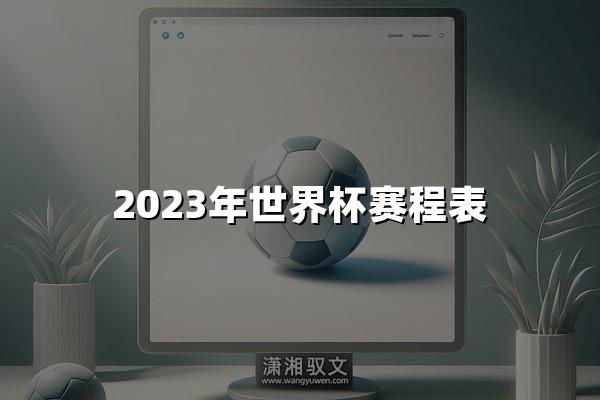 2023年世界杯赛程表