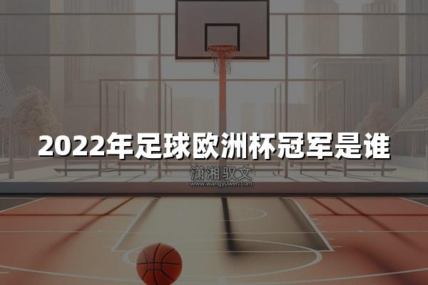 2022年足球欧洲杯冠军是谁