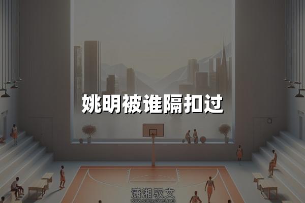 姚明被谁隔扣过