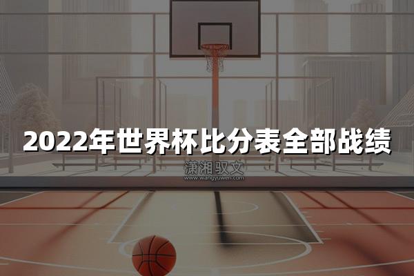 2022年世界杯比分表全部战绩