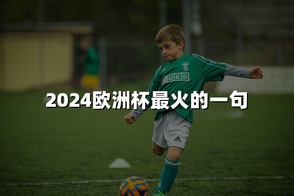 2024欧洲杯最火的一句