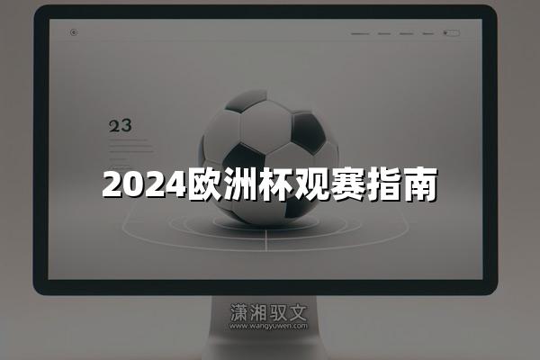 2024欧洲杯观赛指南