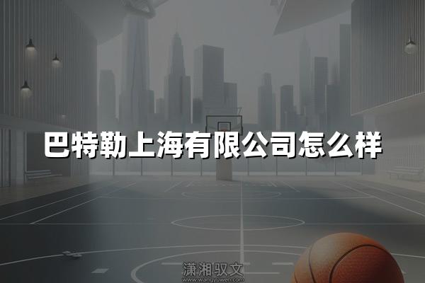 巴特勒上海有限公司怎么样