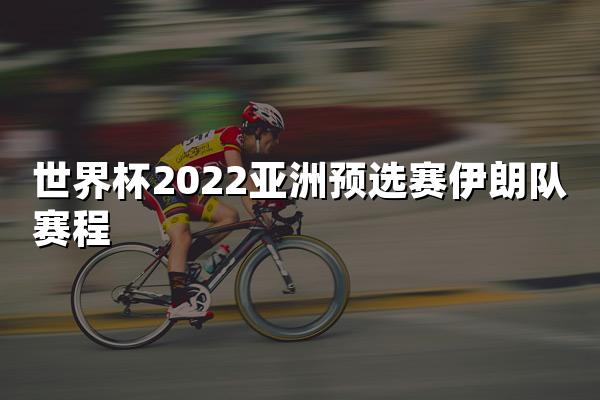 世界杯2022亚洲预选赛伊朗队赛程